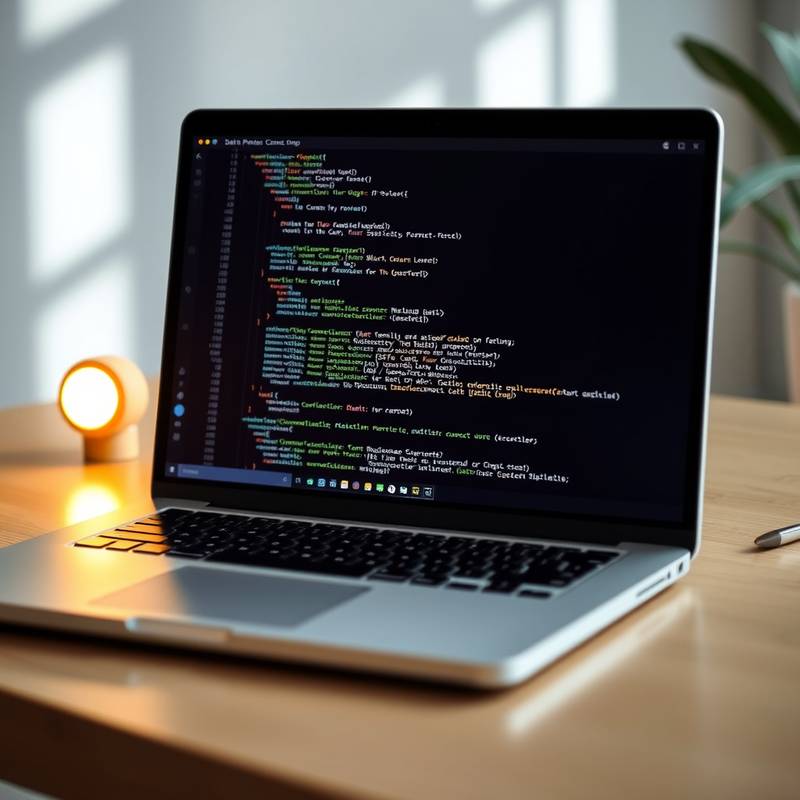 A Python code snippet displayed on a laptop screen, representing the Python for Data Science course.