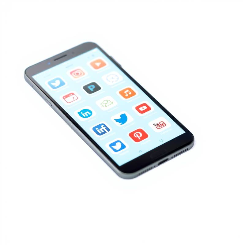 A smartphone displaying various social media apps, representing the Social Media Marketing Strategies course.